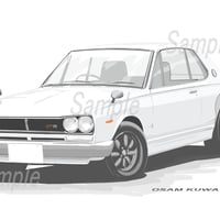 イラスト スカイライン GT-R A4サイズ
