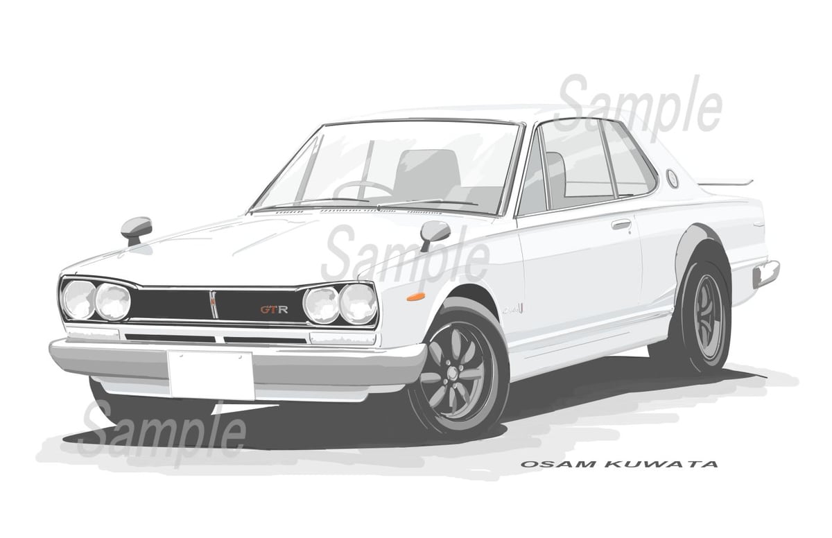 イラスト　専用ページ MKJP イラストA5 フレーム付き ニッサン フェアレディZ RZ34