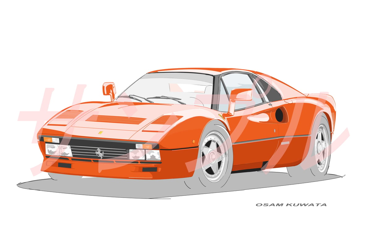 GC-241 フェラーリ288GTO/F-1 限定版画 直筆サイン有 額装済 作家 平右ヱ門 Ferrari - GC-421 Ferrari250/288GTO限定版画サイン額装済作家平右ヱ門