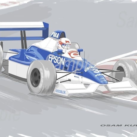 イラスト ティレル 019 中嶋 A4サイズ 額入り