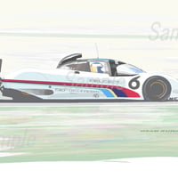 イラスト プジョー 905 A4サイズ 額入り