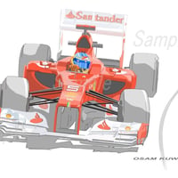 フェラーリ F2012 アロンソ A4サイズ 額入り