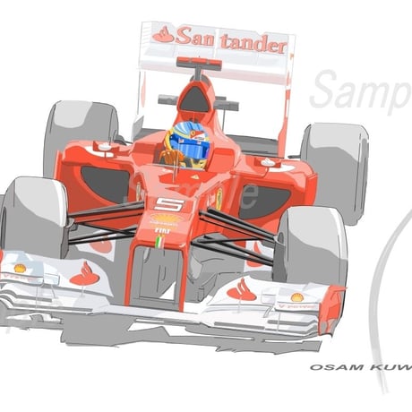 フェラーリ F2012 アロンソ A4サイズ 額入り