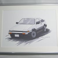 イラスト 86 トレノ A4サイズ 額入り