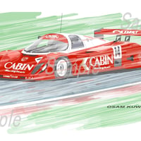 イラスト キャビン ポルシェ962 GTi A4サイズ