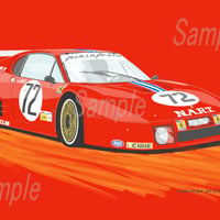 イラスト フェラーリ 512BB LM A4サイズ 額入り