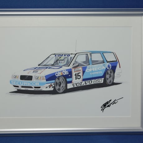 イラスト ボルボ 850 エステート BTCC A4サイズ 額入り