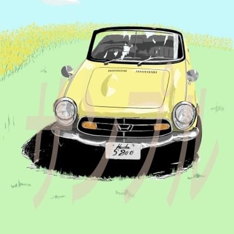 イラスト ホンダ S800 A4サイズ 額入り