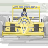 The Battle of Monaco 1992 / セナVSマンセル 水彩画 The Battle of Monaco 1992 / セナVSマンセル 水彩画
