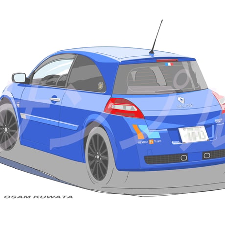 カーイラスト 注文製作 A4サイズ