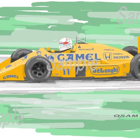イラスト ロータス 99T A4サイズ 額入り