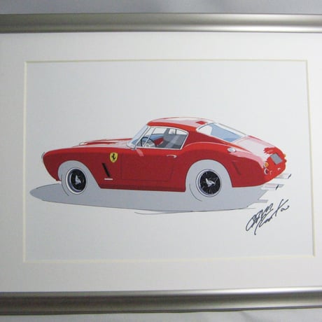 イラスト フェラーリ 250SWB A4サイズ 額入り