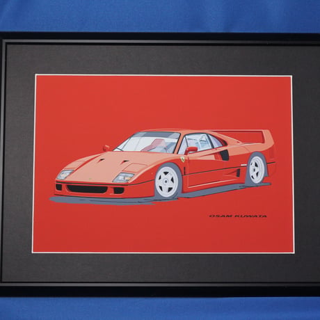 イラスト フェラーリ F40 A4サイズ