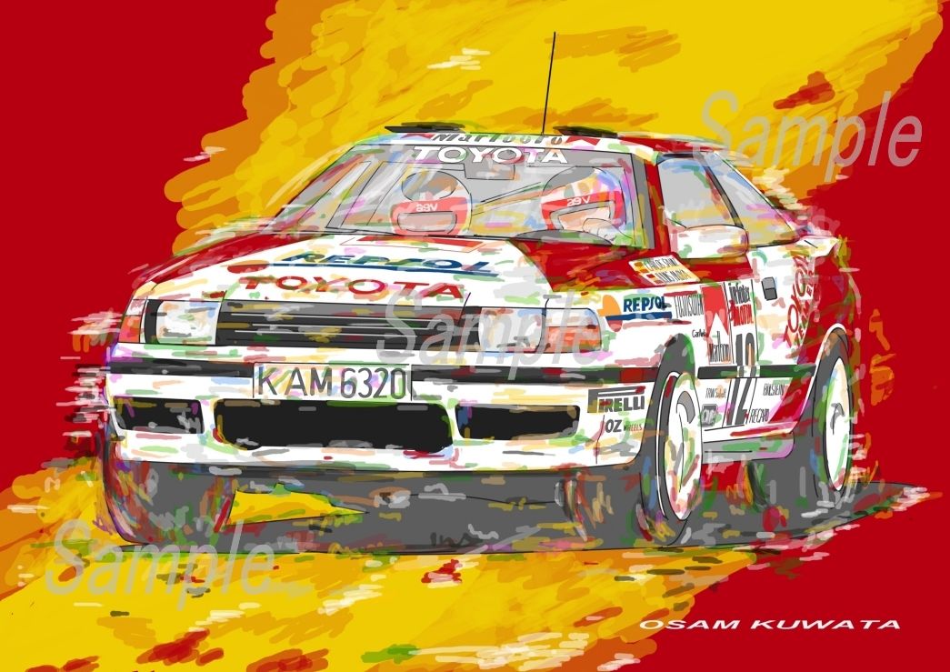 NC-912セリカXX/GT-Four限定版画サイン額装作家平右ヱ門 トヨタ - NC-912セリカXX/GT-Four限定版画サイン額装作家平右ヱ