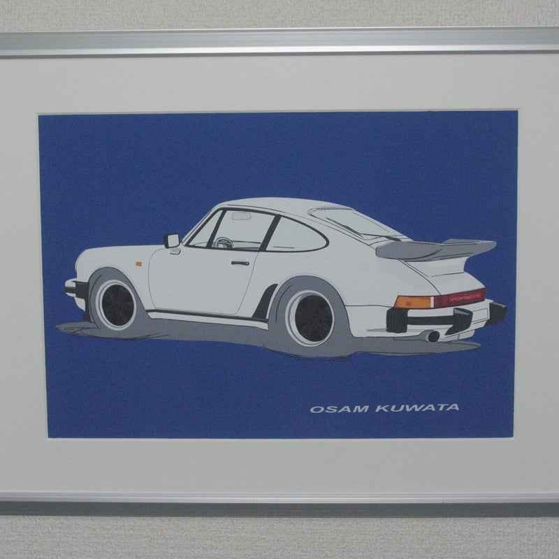 Porsche - GC-433 Porsche911/930ターボ限定版画サイン額装済作家平右ヱ門 Porsche - GC-433 Porsche911/930ターボ限定版画サイン額装済