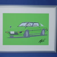イラスト マツダ サバンナ RX-7  A4サイズ 額入り