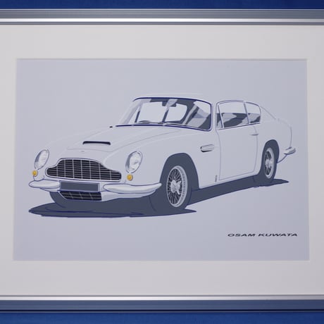 イラスト アストンマーチン DB6 A4サイズ 額入り