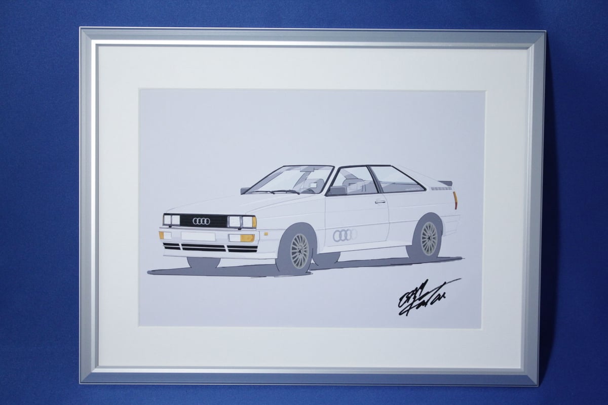 AUDI - GC-086アウディクワトロ限定版画 直筆サイン 額装済●作家 平右ヱ門 GC-086アウディクワトロ限定版画 直筆サイン 額装済○作家 平右ヱ門