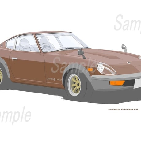 イラスト フェアレディ 240ZG A4サイズ額入り
