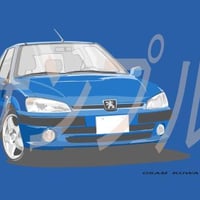 プジョー 106 イラスト A4サイズ