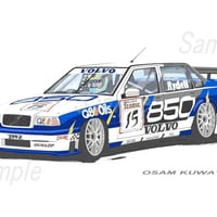 ボルボ 850 BTCC  A4サイズ 額入り
