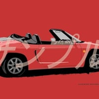 イラスト ビート ( 赤 ) A4サイズ 額入り