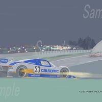 イラスト 日産R88C ルマン24H A4サイズ額入り