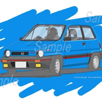 イラスト ホンダ シティ ターボ A4サイズ