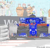 トロロッソ STR13 ガスリー モナコGP A4サイズ 額入り