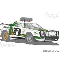 ランチア ストラトス サファリラリー A4サイズ 額入り