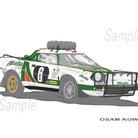 ランチア ストラトス サファリラリー A4サイズ 額入り