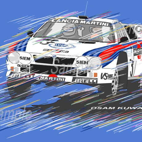 イラスト ランチア 037ラリー A4サイズ 額入り