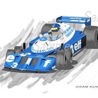 イラスト ティレル P34 ピーターソン 1977 A4サイズ 10枚限定
