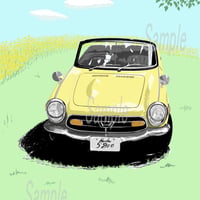 イラスト ホンダ S800 A4サイズ