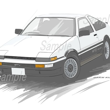 イラスト 86 トレノ A4サイズ 額入り