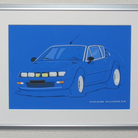 イラスト アルピーヌ A310 A4サイズ 額入り
