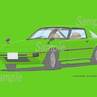 イラスト マツダ サバンナ RX-7 A4サイズ