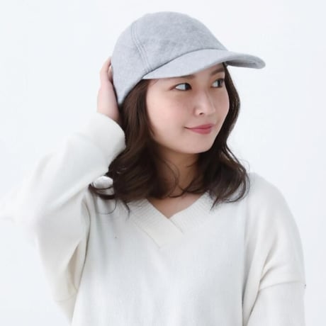 医療用帽子 ツバ 外出用 抗がん剤 帽子 キャスケット 紫外線 オーガニック キャップ キルトキャップグレー