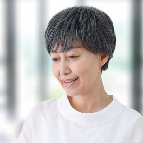 毛付き帽子 医療用ウィッグ 毛付きぼうし 白髪入り ショート 自然 ウィッグ OF4110