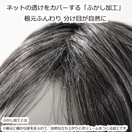 ヘアピース 白髪混 簡単装着 自然な分け目 ふんわり 部分かつら 部分ピース トップ かつら ヘアピース 部分ウィッグ 自然 部分かつら 前髪ウィッグ 円形脱毛症 白髪混ヘアピース EC10