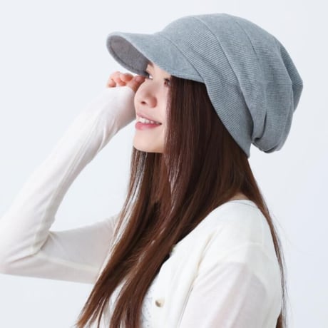 医療用帽子 抗がん剤帽子 かわいい おしゃれ オーガニックコットン ワッフルキャスケット