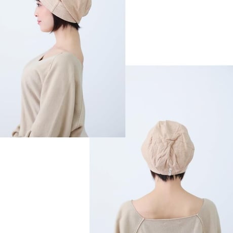 医療用帽子 おしゃれ レディース 就寝 抗がん剤 帽子 春夏 オーガニックコットン ドットたっぷりワッチ