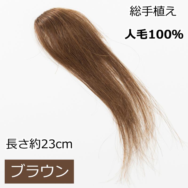 人毛100％ ポイントウィッグ ヘアピース 総手植え エクステ 自然 医療