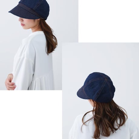 医療用帽子 オーガニックコットン 女性 おしゃれ 抗がん剤 可愛い ケア帽子 かわいい つば付き オーガニックコットン デニムキャスケット