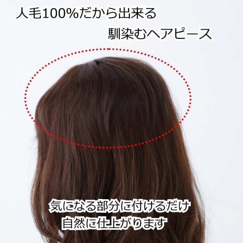 人毛 部分 ウィッグ 女性用 ヘアピース 部分ウィッグ 人毛ヘアピース 