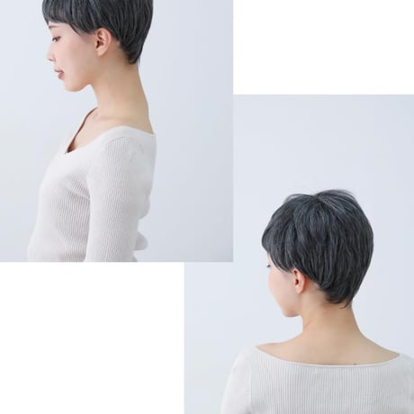 毛付き帽子 医療用ウィッグ 毛付きぼうし 白髪入り ショート 自然 ウィッグ OF411