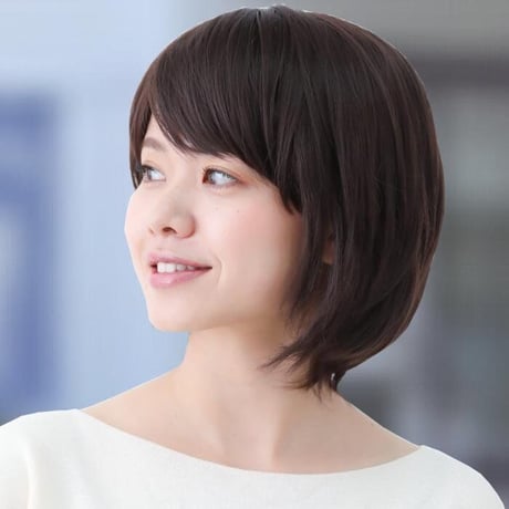 毛付き帽子 医療用ウィッグ 毛付きぼうし ボブ ナチュラル 自然 フルウィッグ E04