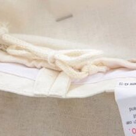 【在庫処分】麻混オーガニックコットンリボン付きハットベージュ