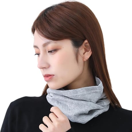 ネックウォーマー オーガニックコットン100％ 日本製3WAY 帽子 ヘアターバン レディース 綿100 首元カバー 肌にやさしい 軽量 薄手 抗がん剤 医療用帽子 就寝 冷え対策 春夏秋冬 UV対策
