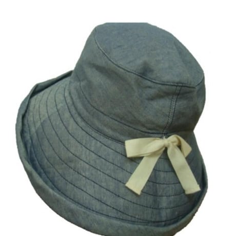 【在庫処分】オーガニックコットン・シャンブレーハットネイビー